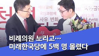 비례의원 노리고…미래한국당에 5백 명 몰렸다 (2020.03.09/뉴스데스크/MBC)