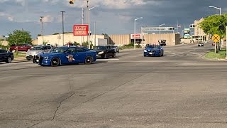 4 Michigan State Police Cars Responding in Saginaw