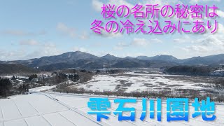 【4K】雫石川園地の真冬の風景【桜の名所の秘密は冬の冷え込みにあり】