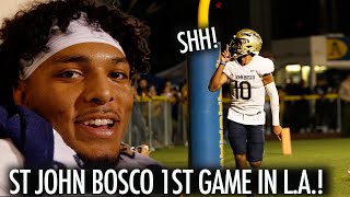 #1 St John Bosco FIRST GAME In Los Angeles Got Out Of Hand! Pierce Clarkson Goes Off!