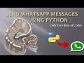 Send whatsapp messages ,only two lines of using python, lets learn with @codewithrupak ,set timer .