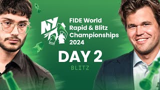 FIDE WORLD BLITZ DAY 2 | ft. CARLSEN, FIROUZJA, VAISHALI