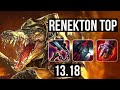 RENEKTON vs IRELIA (TOP) | Rank 4 Renekton, Godlike | TR Challenger | 13.18