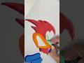 Drawing woody the woodpecker with posca markers!!#art #posca #shorts