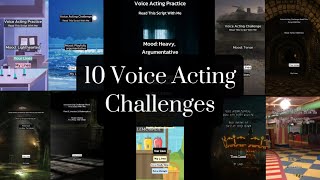 10 Voice Acting Challenges | Compilation