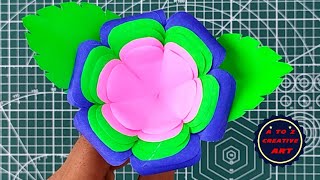 Beautiful Paper Flower Making For Beginners - DIY Paper Flower - Paper Craft tutorial