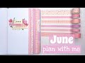 June 2024 Bullet Journal Setup | Waterfall Tabs | Pink Rose