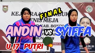 ANDIN (Jember) vs SYIFFA (Warrior) 🏓🏓 FINAL U17 Putri Piala Ketua DPRD Boyolali 2024