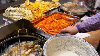 매일 직접 만드는 왕튀김이 500원! 안양시장 분식집 / Famous snack shop in traditional Korean market - Korean Street Food