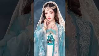 Turn the blue sacred fire in the Dunhuang murals 1,000 years ago into a real person. [True Caicai]