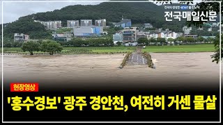 [전국매일신문] 이 시각 광주 경안천…여전히 거센 물살