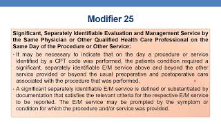 MODIFIERS 24, 25 & 26 WITH EXAMPLES