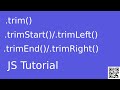 .trim(), .trimStart() and .trimEnd() method in JS | CoderNap
