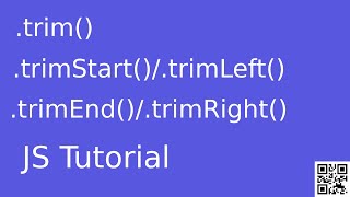 .trim(), .trimStart() and .trimEnd() method in JS | CoderNap
