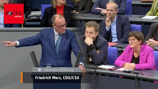 Als Esken mitten in Merz' Rede dazwischenruft, wird der CDU-Chef richtig sauer