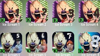 Ice Scream 1 2 3 4 5 6 7 8 - Full Gameplay | Ice Scream 8 Update
