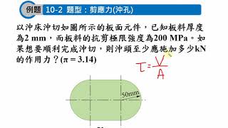 機械力學-第十章剪力_剪應力(沖孔)