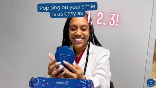 Popping on your smile is as easy as 1, 2, 3!😁