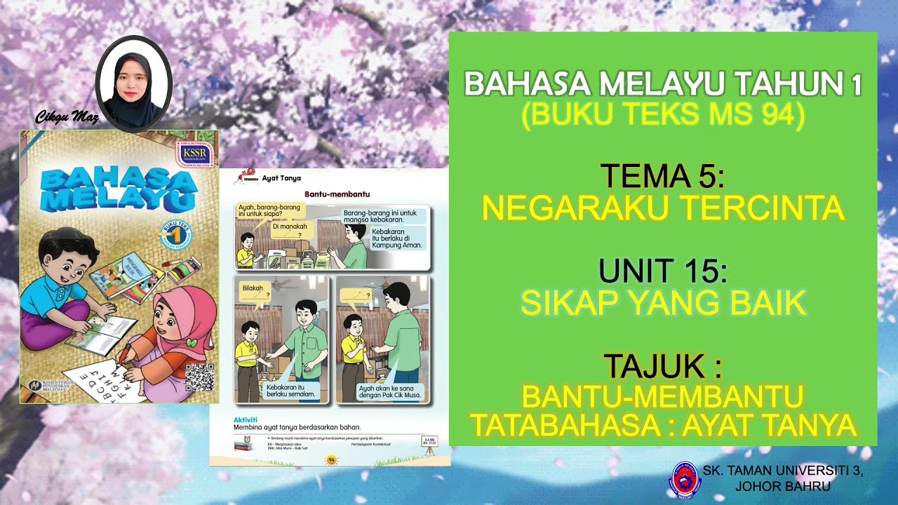 BM TAHUN 1 || BUKU TEKS MS 94 || BUKU AKTIVITI MS 21 DAN 22 : AYAT ...