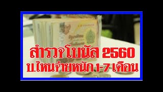 สำรวจโบนัส 2560 บริษัทจ่ายหนัก-ธุรกิจไหนจัดหนักจ่าย 1-7 เดือน เพิ่มเงินเดือนด้วย