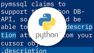 get column names from query result using pymssql