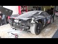 フェラーリ 458 チャレンジ エボ修理クラッシュ totaled