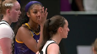 Angel Reese TAUNTS Caitlin Clark "You Can't See Me" During 4th Quarter Of Title Game! | LSU vs Iowa