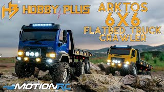 Hobby Plus CR18P Blue Arktos 1/18 Scale 6x6 Flatbed Truck RC Crawler Overview | Motion RC