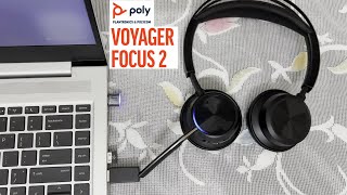 Poly Voyager Focus 2 Headset - Unboxing, Review, Installation,Teams Meeting & Audio Recording Demo