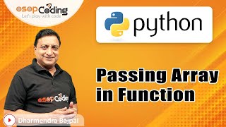 passing array in Function in Python | Python for Beginners | Python Array Module | #Python #Lec94
