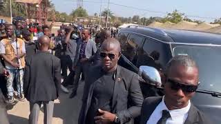 Former President Weah alongside a Host of Dignitaries at Prince Johnson Fneral in Ganta City,