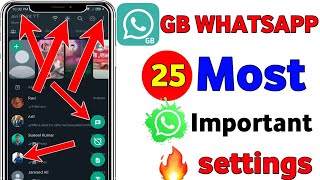 GB Whatsapp Hidden 25 Important Settings & Futures 2022 | gb whatsapp a to z setting 2023