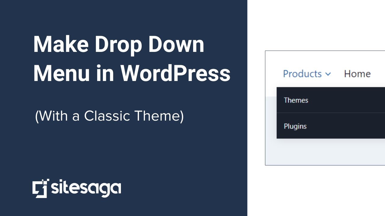 How To Make A Drop Down Menu In Wordpress With A Classic Theme Youtube How To Make A Drop Down Menu In Wordpress With A Classic Theme Youtube