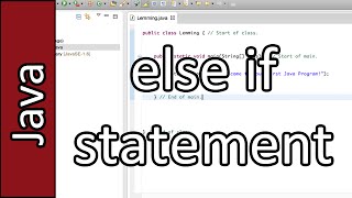 else if statement - Java Programming Tutorial #18 (PC / Mac 2015)