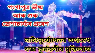 গংগাপুত্ৰ ভীষ্ম আৰু গুৰু দ্ৰোণাচাৰ্যৰ প্ৰবেশ ।। দুৰ্যোধনৰ অশ্বমেধ যজ্ঞ কুৰ্মবলীৰ মুক্তিলাভ