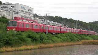 3701Fを横に通過！名鉄3500系+3700系 3522F+3704F (急行岐阜行き) 舞木検査場下通過