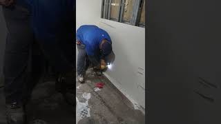 Cutting and installing drywall after mole removal part 1