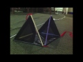 tetrahedral kite in the making.