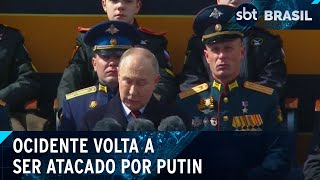 Putin acusa Ocidente de arriscar conflito: "tropas estão de prontidão" | SBT Brasil (09/05/24)