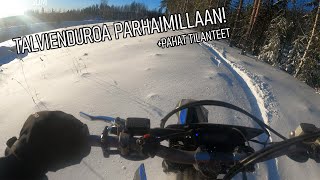 Talvienduroa parhaimillaan! 20cm hankea + puuhun ajo (taas). // Setämiesenduroa 2