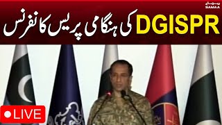 🔴 LIVE DG ISPR Maj General Ahmed Sharif Chaudhry Important Press Conference | Samaa TV