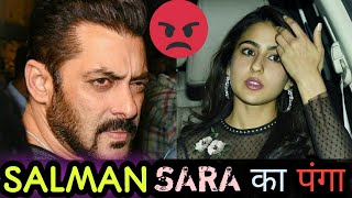 Salman Khan Angry With Sara Ali Khan | Bollywood Latest News