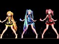 【MMD】裏表ラバーズ / Ura-Omote Lovers　ミク ネル テト / Miku Neru Teto