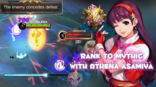 RANK TO MYTHIC WITH ATHENA ASAMIYA🔥 Guinevere KOF skin is back✨ Enemy surrender again?