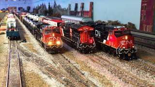 Long and Fast HO Scale CN Model Train