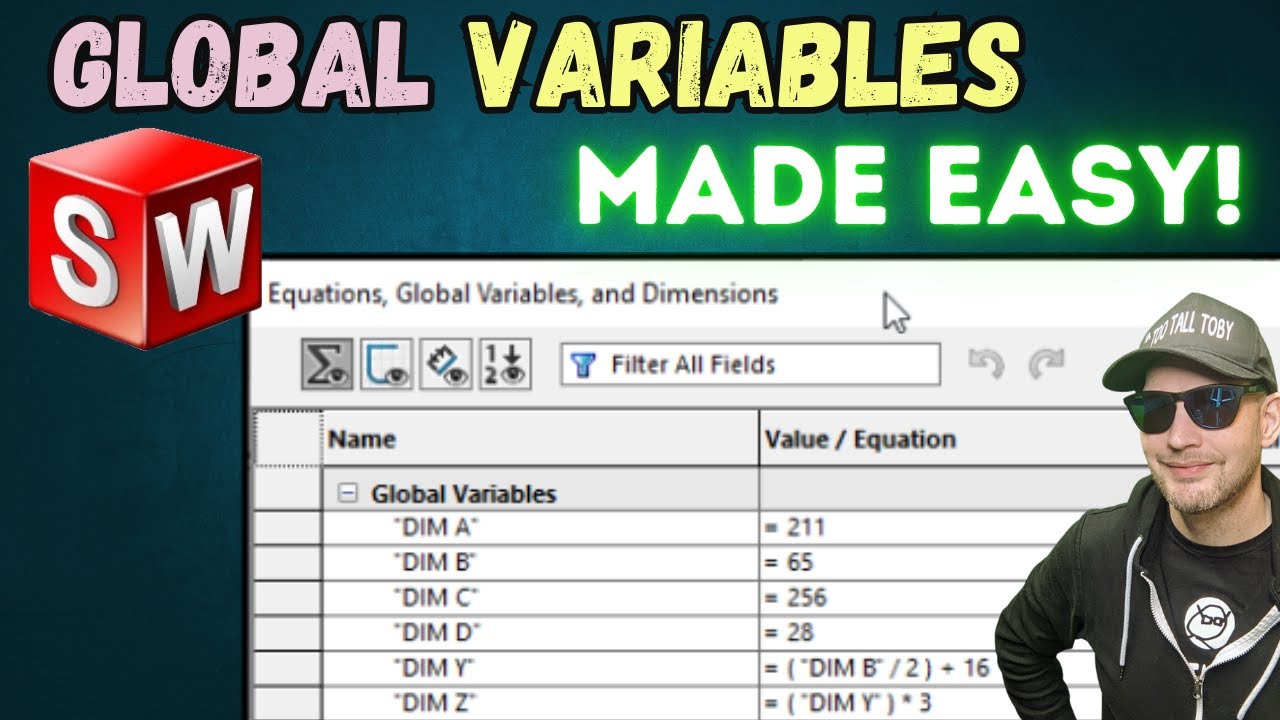How Setup Up And Use Solidworks Global Variables And Link Dimensions To How Setup Up And Use Solidworks Global Variables And Link Dimensions To