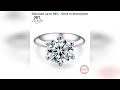 anujewel 1ct 2ct 3ct 5ct d color moissanite engagement ring for women 925 sterling silver gold p