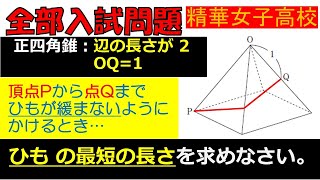 【一粒で二度おいしい…！】立体図形：精華女子高等学校～全国入試問題解法