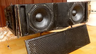 Professional 3 way event speaker restoration // Restore broken 8 inch line array speaker box