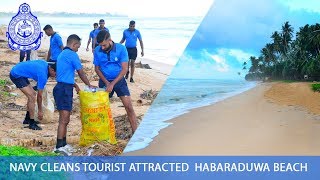 Navy cleans tourist attracted  Habaraduwa beach